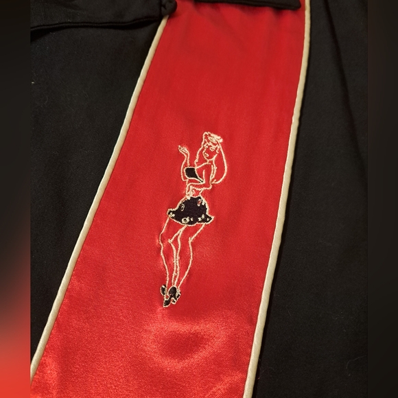 Vintage Tonic by BC Ethic silky bowling tee.  Red and Black size Large - Picture 3 of 7